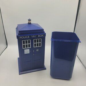 2004 ZEON Doctor Who Plastic Light/Sound Tardis Police Call Box Cookie Jar